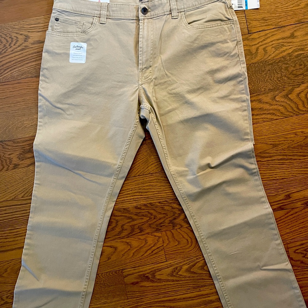 NWT Mens Stretch Chino 36x30 Brown